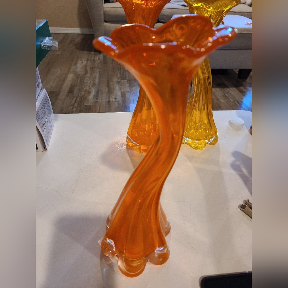 Margies Garden Hand blown vase
